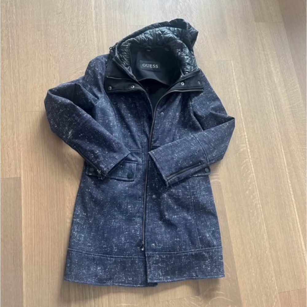 GUESS Women's Dark Blue Trench Coat